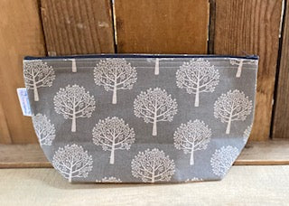 Grey Mulberry Tree Handmade Fabric washbag