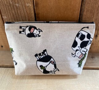 Natural Cow  Handmade  Fabric washbag